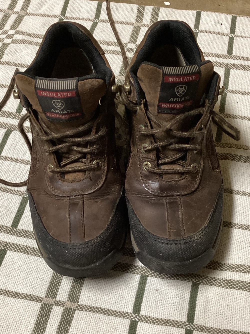Ariat Brown and Black Men’s Waterproof Work Boots